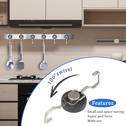 Magnetic Hooks for Grill & Refrigerator (12 Count)