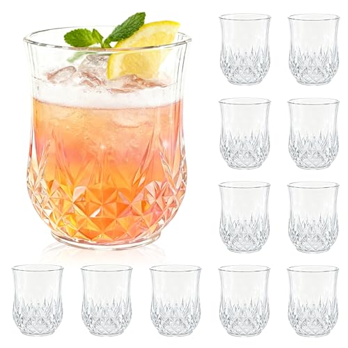 12 Pack Plastic Stemless Wine Glasses (12 Count)