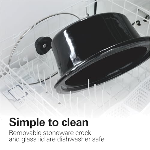 Portable 7 Quart Programmable Slow Cooker with Three Temperature Settings