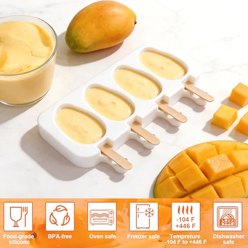 Mango Shape Silicone Popsicle Molds