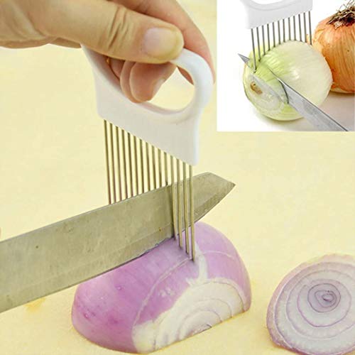 Tomato Slicer Holder Kit Tool Cutting Guide Onion Potato Pepper Prep (2 Count)