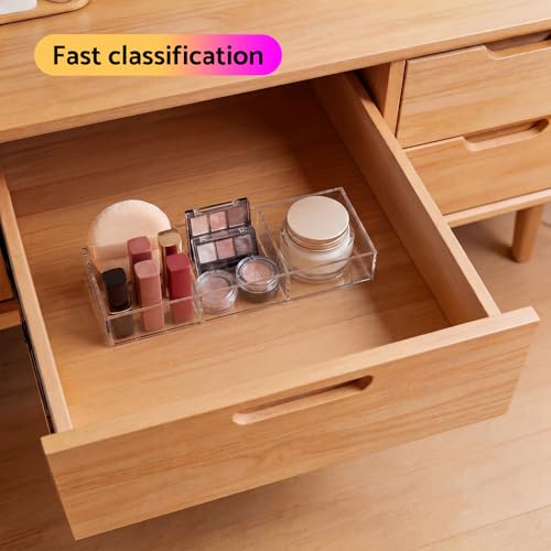3 Section Acrylic Drawer Organizer Tray