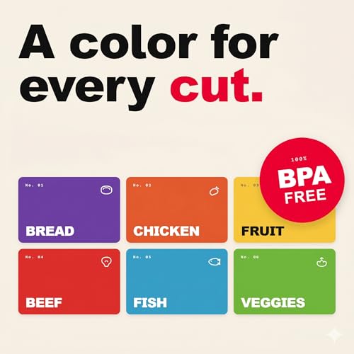 Bamboo Cutting Board Set with 6 Mats (6 Count)