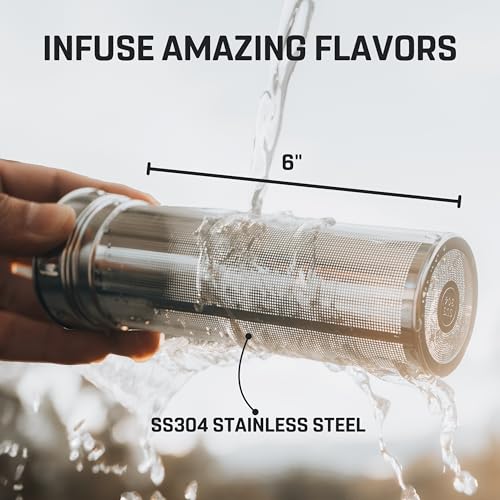 Vessence 32 Oz Stainless Steel Tea Infuser Bottle for Loose Leaf Tea