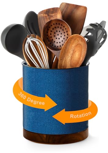 Ceramic Rotating Kitchen Utensil Holder for Countertop