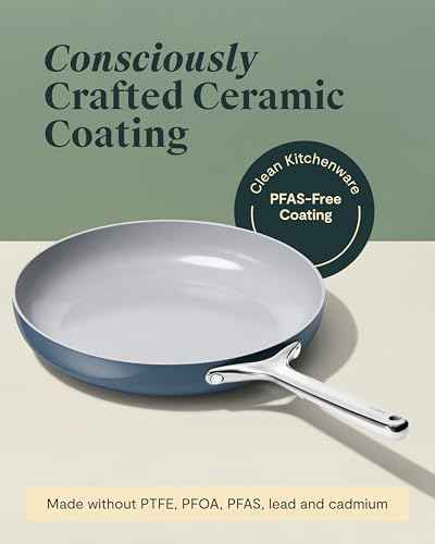 12" Non Stick Ceramic Frying Pan with Glass Lid