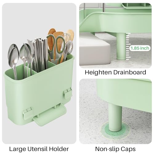 Expandable Dish Drying Rack for Small Kitchen Counter