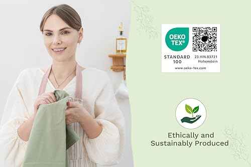 Organic Cotton Bulk Sage Green Flour Sack Kitchen Towels (10 Count)