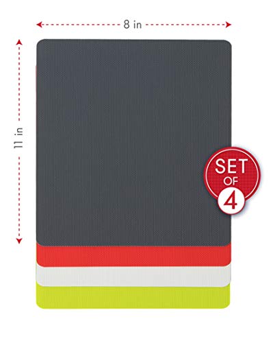 Heavy Duty Grippmat Flexible Cutting Board Set of Four (4 Count)