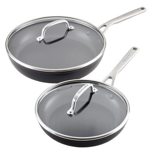 Hard Anodized Nonstick Frying Pan Set
