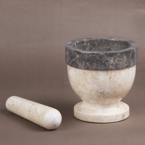 Handcrafted Mortar and Pestle Solid Marble Grinder for Spices and Herbs Artisan Carved from Yushan Marble Elegant and Durable for Everyday Cooking