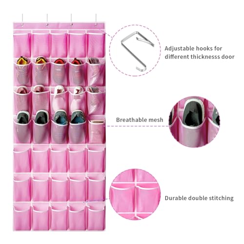 35 Pockets Over the Door Shoe Organizer