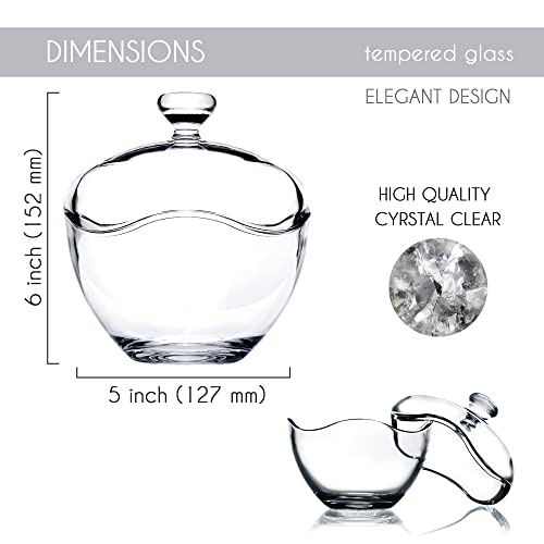 13.5 oz Glass Candy Jars for Candy Buffet with Lid