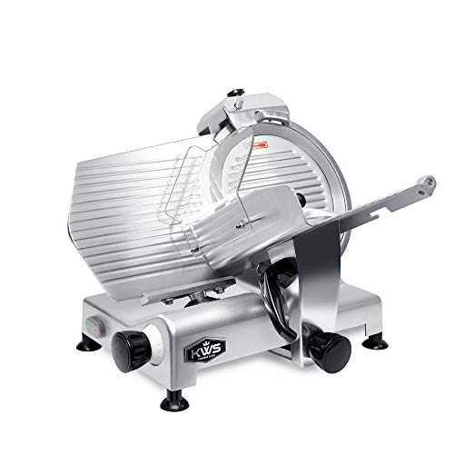 KWS Commercial 420W Electric Meat Slicer 12" Frozen Meat Deli Slicer Restaurant and Home Use [ETL