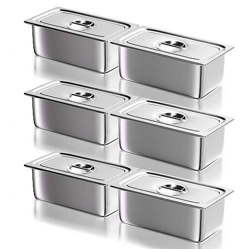 Stainless Steel Steam Table Hotel Pan Set 1 (6 Count)