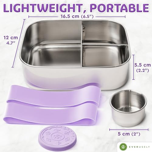 Stainless Steel Bento Box + Condiment Container