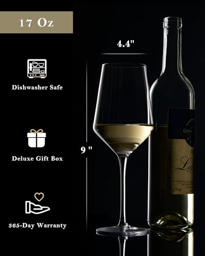 17 oz Lead Free Wine Glasses Set of 4 (4 Count)