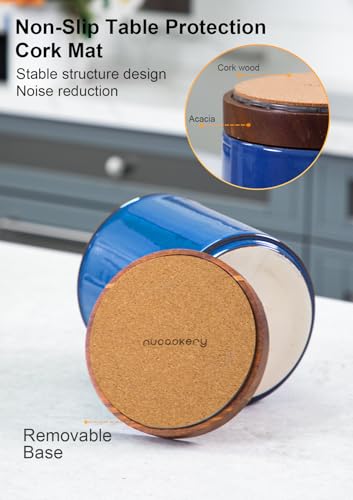 Ceramic Rotating Kitchen Utensil Holder for Countertop