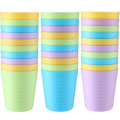 36 Pcs Kids Plastic Cups 8 oz Drinking Toddler Cups (36 Count)