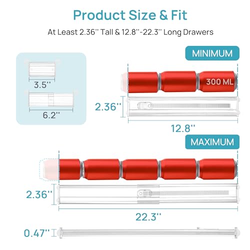 2.36" Drawer Dividers with Expandable Inserts (6 Count)