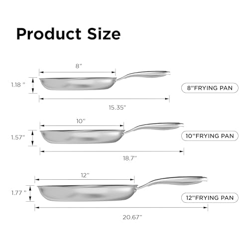 3pc Hybrid Nonstick Frying Pans Set (3 Count)