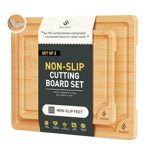 Bamboo Cutting Board Set Non Slip Feet Over Sink Chopping Board Christmas Xmas Birthday Day Gifts Ideas Grandmother Gigi Granny Nana Glamma Mawmaw Yaya Abuela Abuelita Mamaw Mimi Nonna Oma Meme (2 Count)