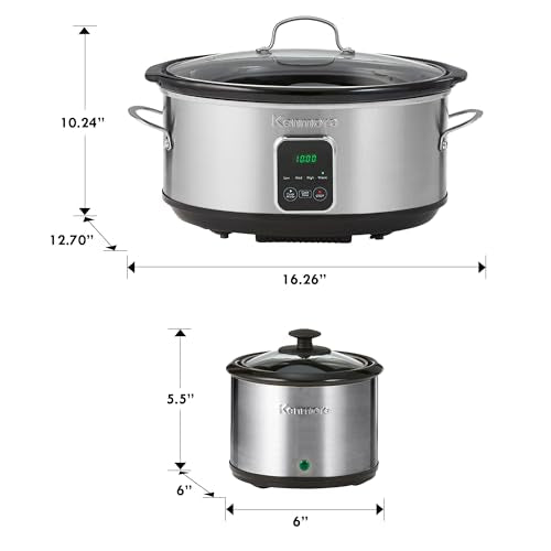 Kenmore 80010 7 Quart Slow Cooker with Dipper in Stainless Steel