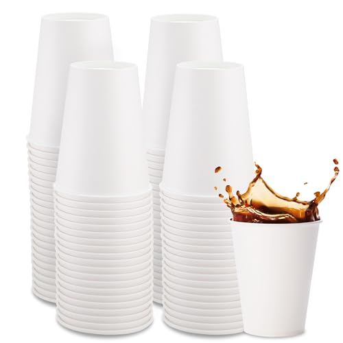 Coffee Cups 12 oz [100 Pack] Disposable Paper Cups for Hot or Iced Coffee Cup (100 Count)