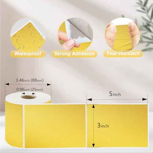 3 X 5 Inch Printable Waterproof Rectangle Color Coding Labels