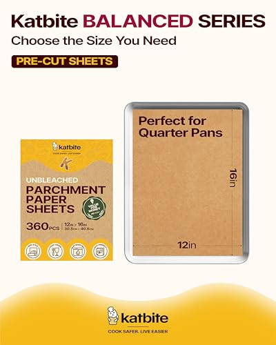 12x16 Inch Parchment Paper Sheets 360PCS (360 Count)