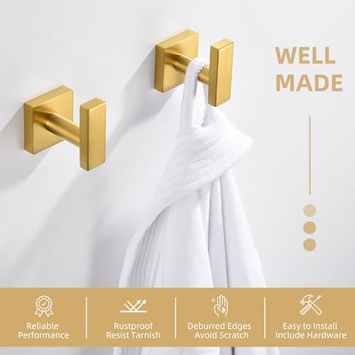 Towel Hooks for Bathroom (2 Count)