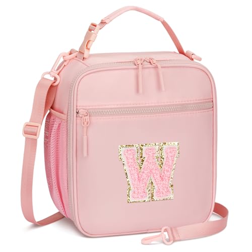 Lunch Box Kids Large Initial Insulated Lunch Bag for Girls