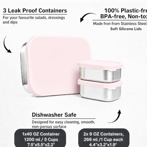 Flexibento Leak Proof Stainless Steel Lunch Box
