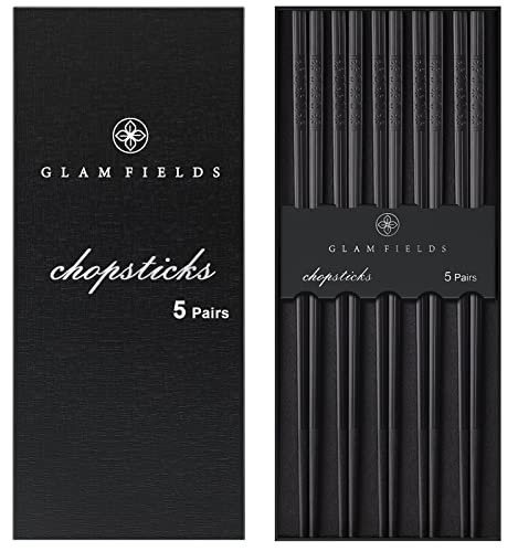 Chopsticks fiberglass Reusable chop sticks 5 Pairs