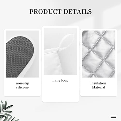 Rustic Elk Moose Deer Forest Pine Tree Moon Design Oven Mitts and Pot Holders Sets Silicone Moose Kitchen Mitts Potholders Heat Resistant 4Pcs Moose Oven Gloves Hot Pads for Kitchen (4 Count)