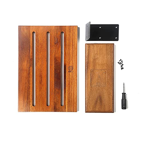12.5 Inch Acacia Wood Countertop Magnetic Knife Holder