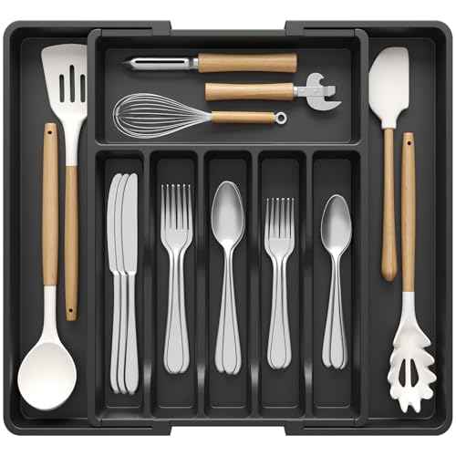 Extra Large Silverware Drawer Organizer