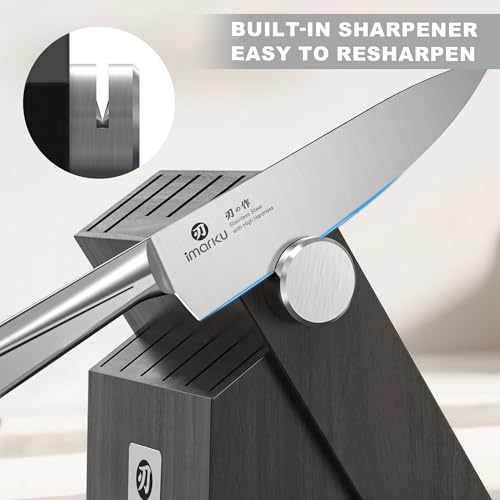 Japanese High Carbon Stainless Steel Knife Set with Block (14 Count)