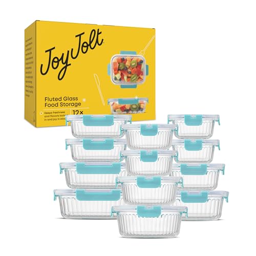 24pc Borosilicate Glass Storage Containers with Lids (24 Count)