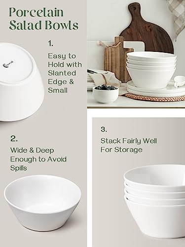 32 OZ Large Soup Bowls Set of 4 (4 Count)