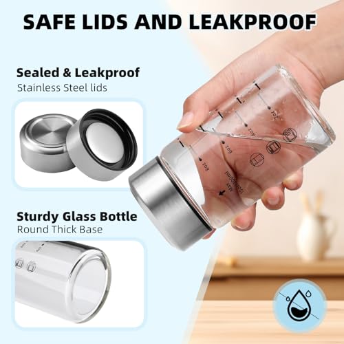 Glass Juice Bottles 4 Pack 10 oz (4 Count)