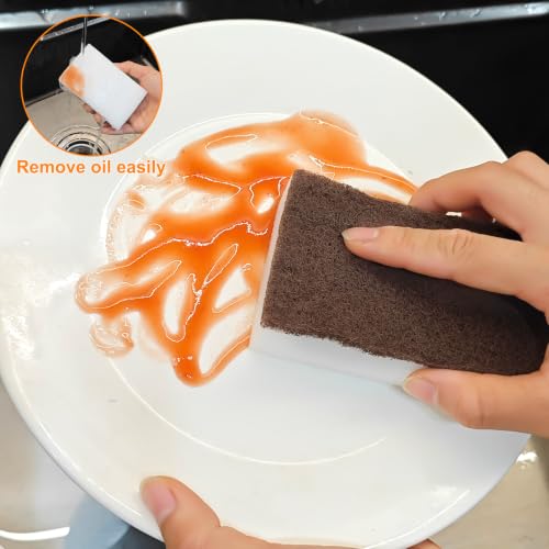 30 Pcs Individually Wrapped Sponges for Airbnb Apartment Brown (50 Count)