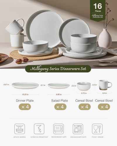 Milkyway 16 Piece Dinnerware Set with Mugs (4 Count)