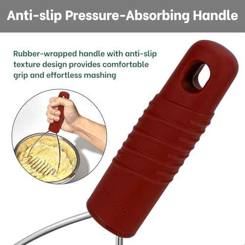 Ergonomic Soft Grip Stainless Steel Potato Masher