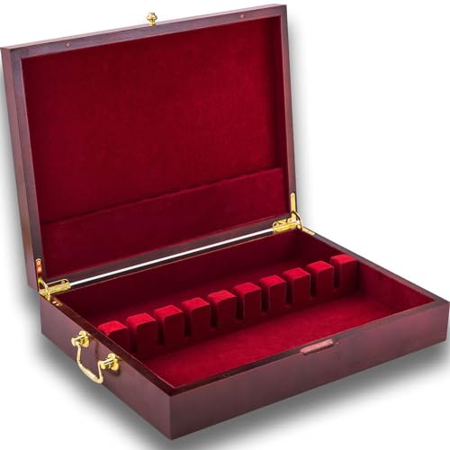 Wooden Silverware Chest without Silverware