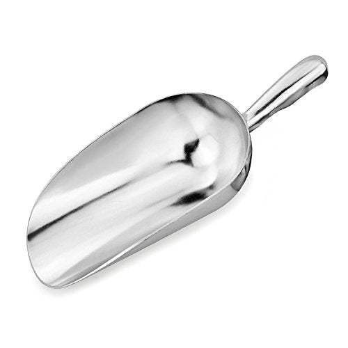 34547 One Piece Cast Aluminum Round Bottom Bar Ice Flour Utility Scoop