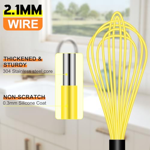 4 Pieces Silicone Whisks Set (4 Count)