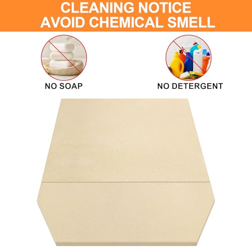 7.7" Thick Cordierite Pizza Stone Baking Board for Ooni Karu 16 Pizza Oven (2 Count)