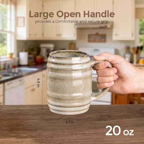 20oz Large Coffee Mugs Set of 4 (4 Count)