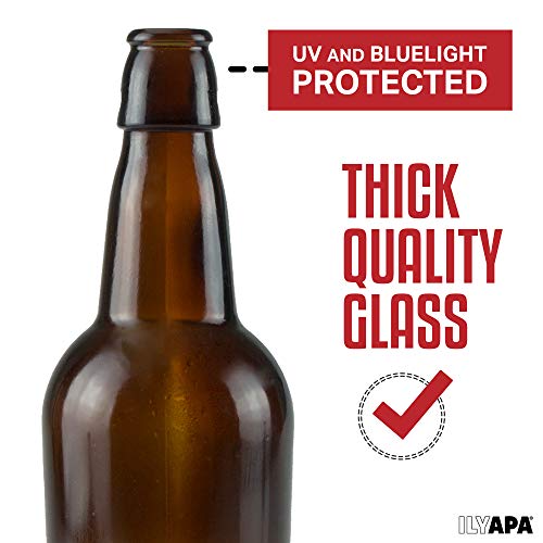 16 oz Amber Glass Beer Bottles (6 Count)